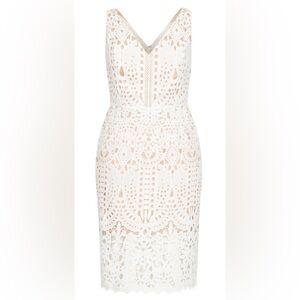 City Chic Ivory All Class Sleeveless Dress size 12 NWT